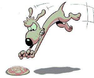 Gif animé Chandeleur crêpes chien